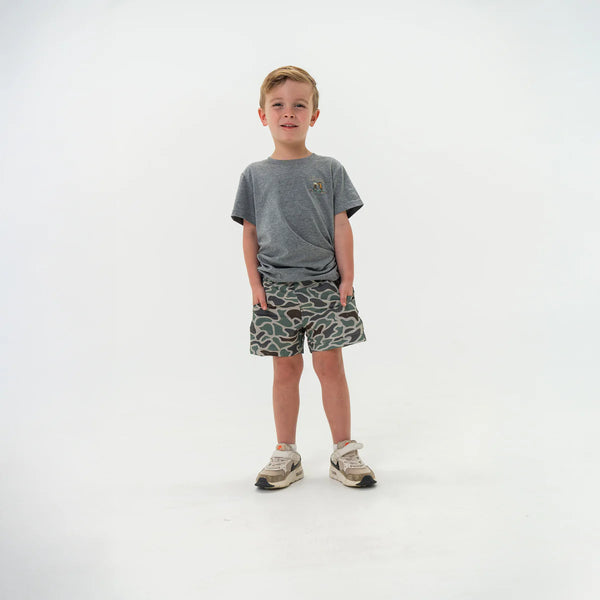 Youth Everyday Short - Retro Duck Camo - Grey Pocket