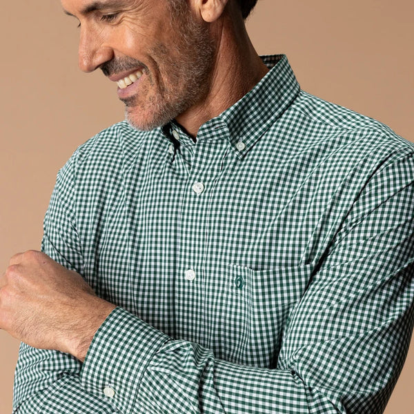 Performance Poplin Sport Shirt - Hunter Green