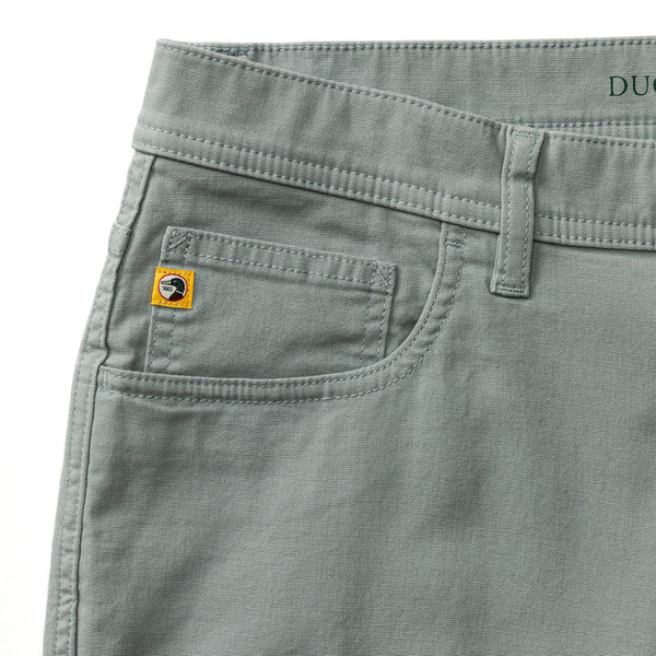 Classic Fit Pinpoint Canvas Five-Pocket - Pewter Grey