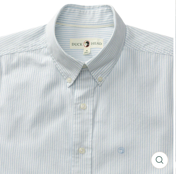 Cotton Oxford Sport Shirt
Collins Stripe: Light Blue