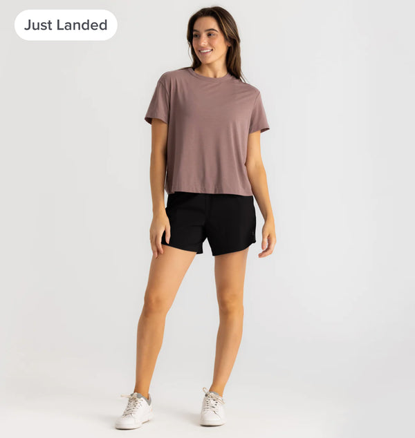 Women's Bamboo-Lined Active Breeze Short – 5" BLACK