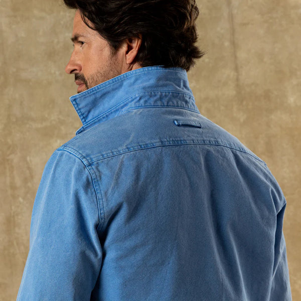 Garment Dyed Duck Canvas Jacket - Cornflower Blue