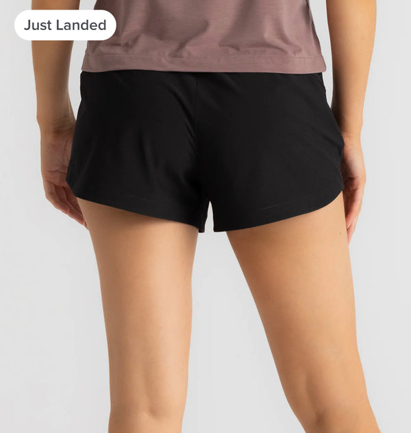Women's Bamboo-Lined Active Breeze Short – 3" BLACK