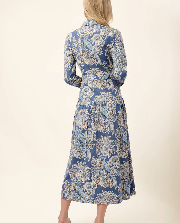 Kassidy Shirt Dress St. Augustine Bird Palm Blue
