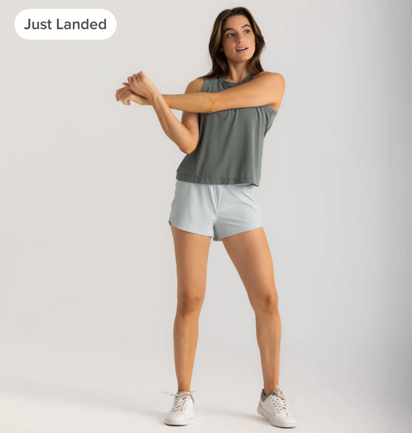 Women's Bamboo-Lined Active Breeze Short – 3" SKY GRAY