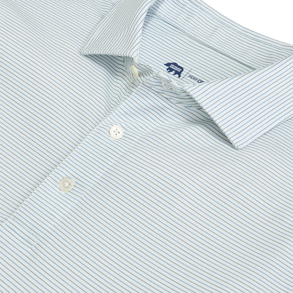 Tour Stripe Performance Pique Polo - Mallard Green