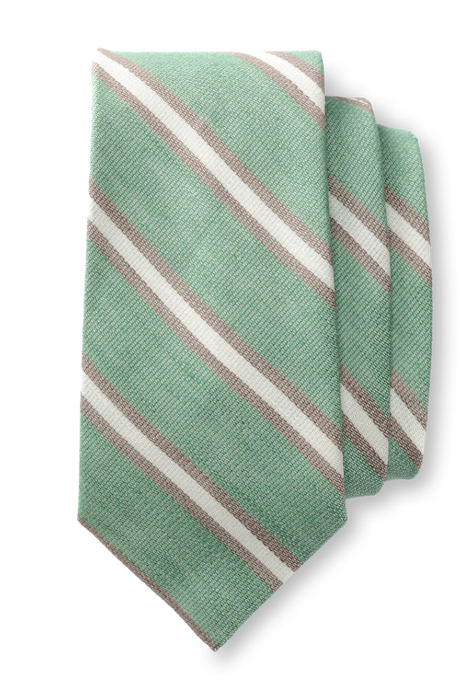 Stripe Tie: Tidal Green