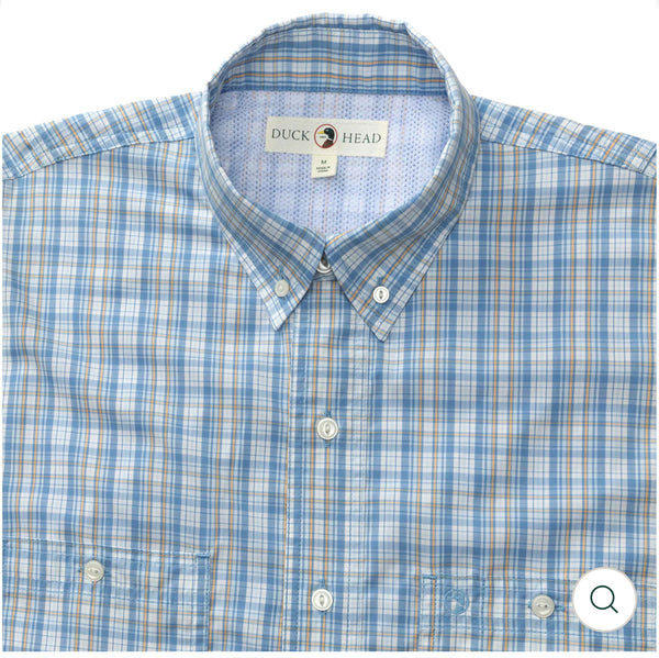Performance Poplin Guide Shirt
Ellsworth Plaid: Lure Blue