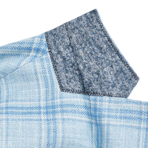 Delicate Blue Plaid Sport Coat