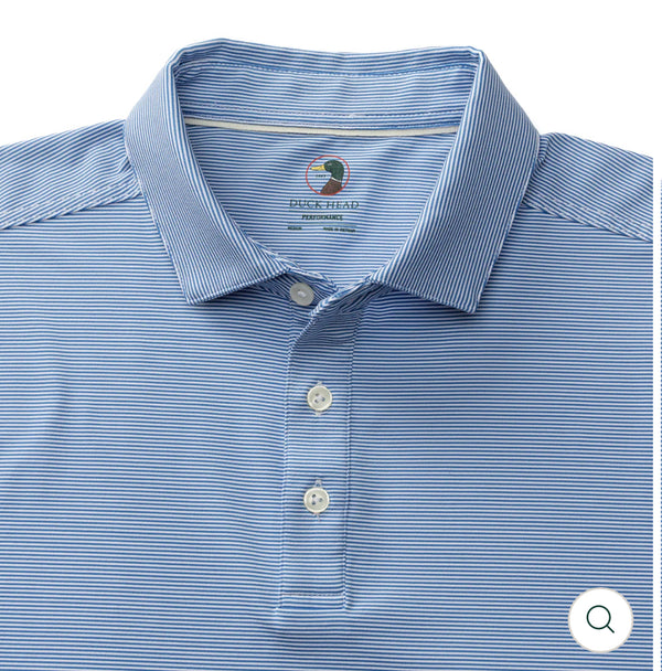 Long Drive Performance Polo: Lake Blue