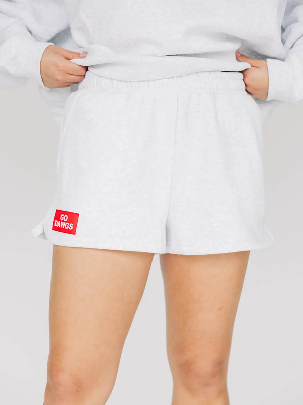 The Becca Shorts Go Dawgs Woven Label | Ash
