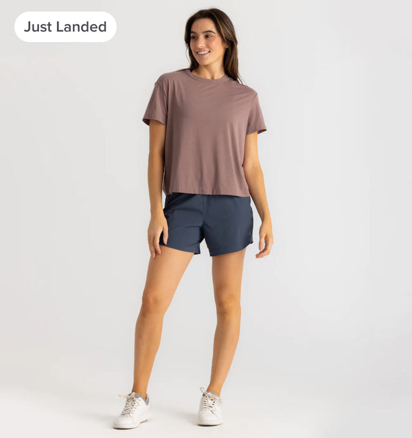 Women's Bamboo-Lined Active Breeze Short – 5" BLUE DUSK II