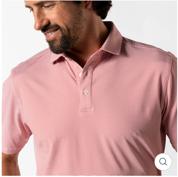 Long Drive Performance Polo: Sunwashed Red