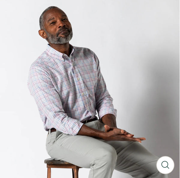 Cotton Twill Sport Shirt
Winston Plaid - Violet Quartz