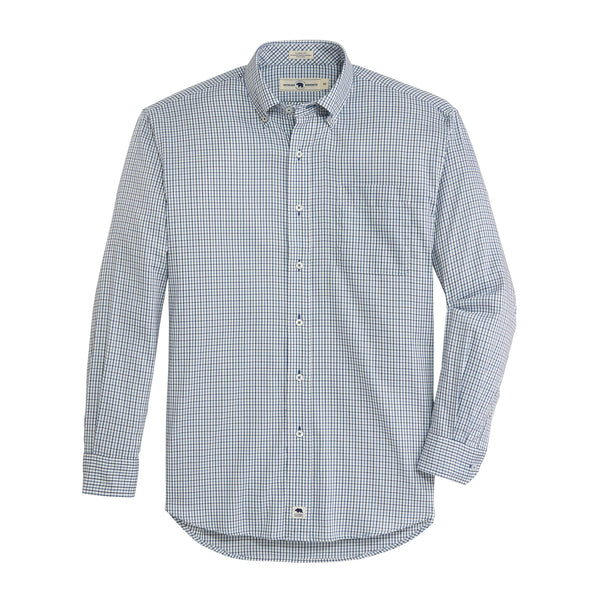 Calhoun Classic Fit Brushed Performance Twill - Ensign Blue