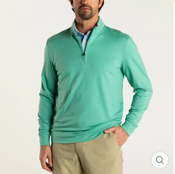 Dunmore 1/4 Zip Pullover: Tidal Green Heather