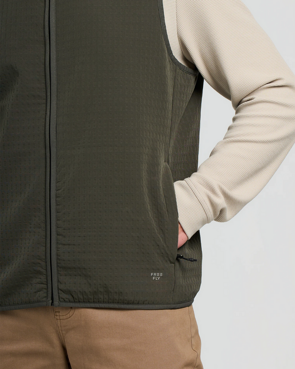 Men's Gridback Fleece Vest - Dark Forest