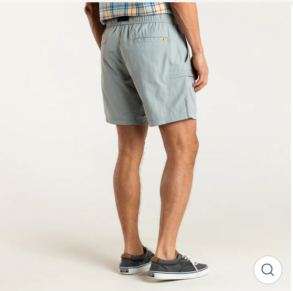 7" On The Fly Performance Short: Quarry Grey