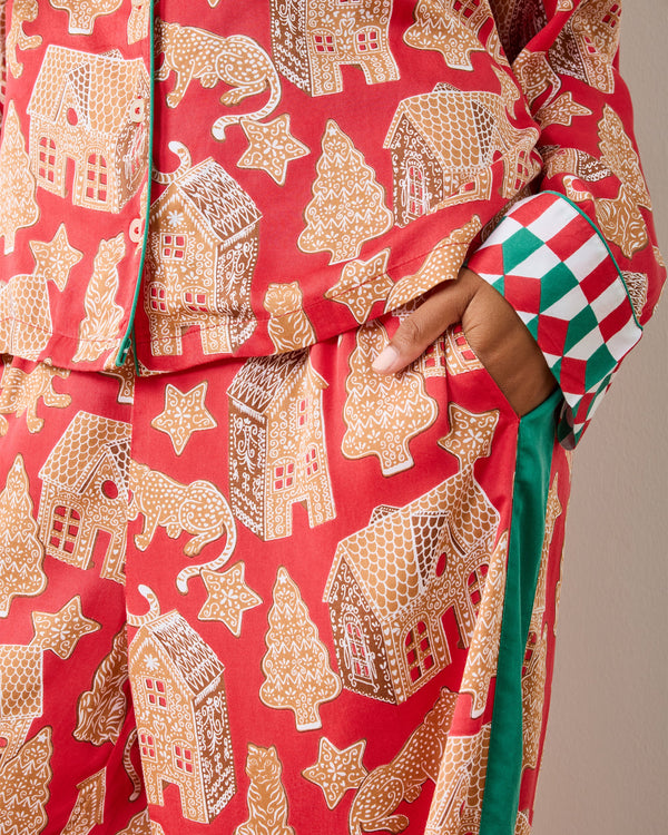 Eco Satin Rittenhouse Set in Gingerbread Party