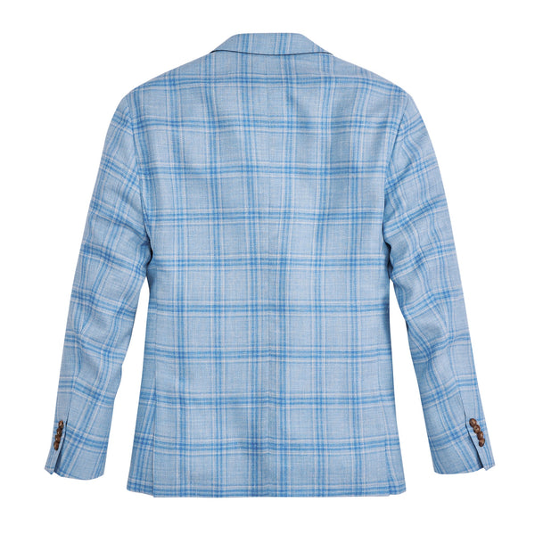 Delicate Blue Plaid Sport Coat