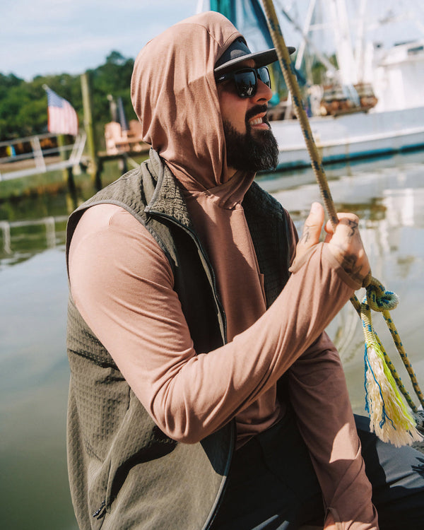 Men's Gridback Fleece Vest - Dark Forest