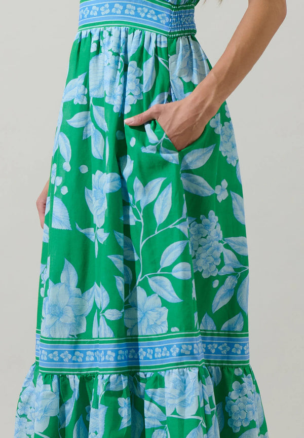 Verbena Floral Ingrida Surplice Maxi Dress