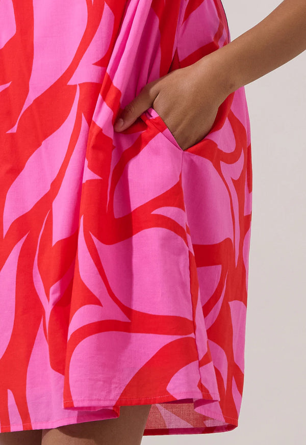 Renie Shift Mini Dress Abstract