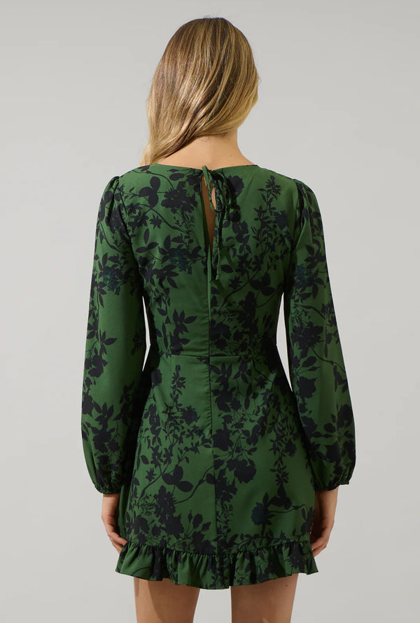 Tindrie Floral Ruffle Flounce Mini Dress