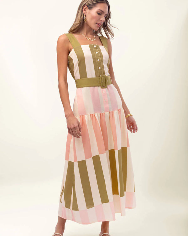 Lorraine Midi Dress Castillo Stripe