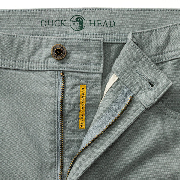 Classic Fit Pinpoint Canvas Five-Pocket - Pewter Grey