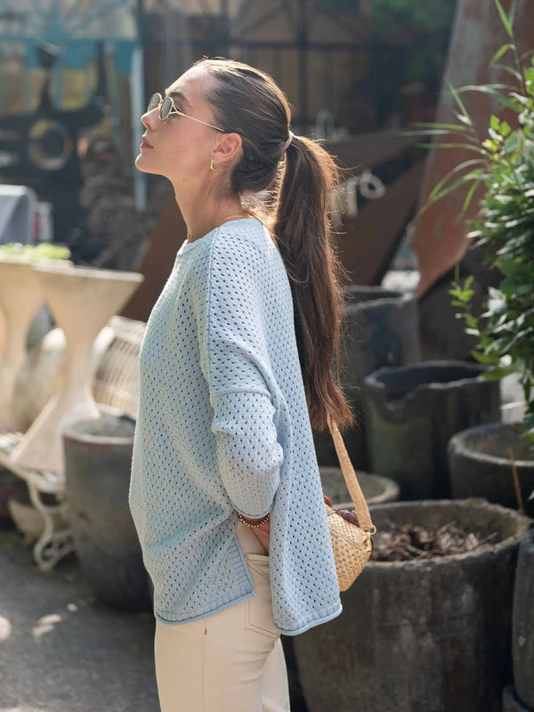 Catalina Cotton Pointelle Sweater