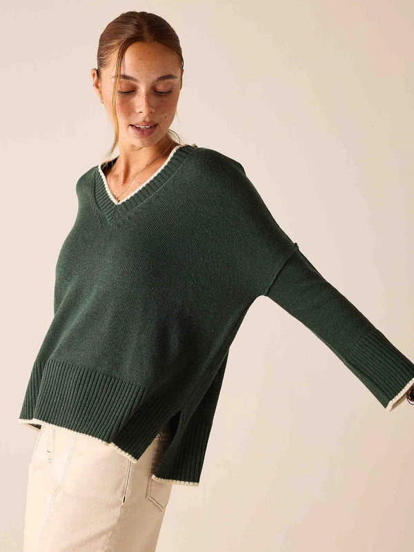 Montauk Vneck Sweater | Eden