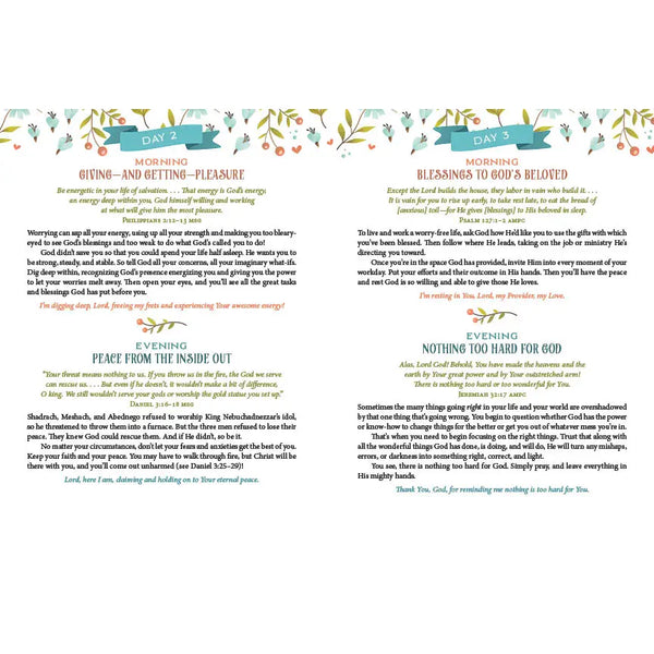 Worry Less, Pray More For Morning and Evening