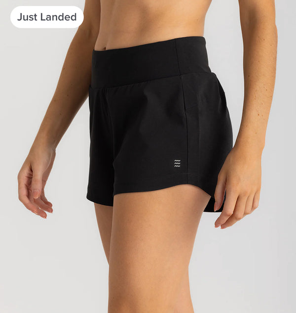Women's Bamboo-Lined Active Breeze Short – 3" BLACK