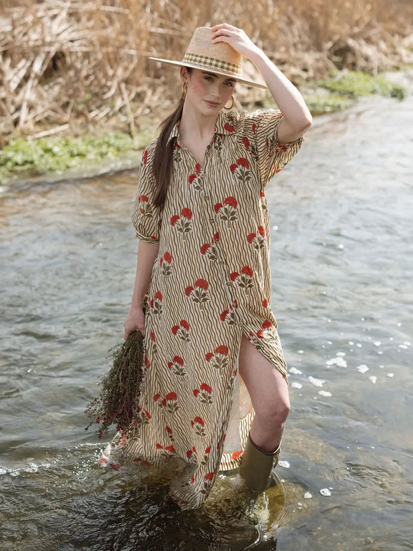 Wavy Stripe Oasis Dress