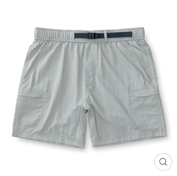 7" On The Fly Performance Short: Quarry Grey