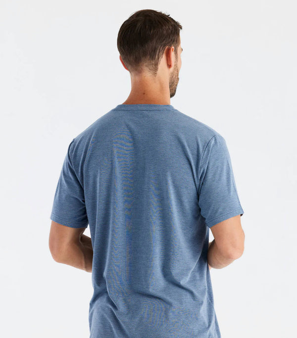 Men's Bamboo Flex Pocket Tee: Heather Deepwater