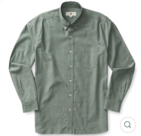 Cotton Oxford Sport Shirt - Cilantro