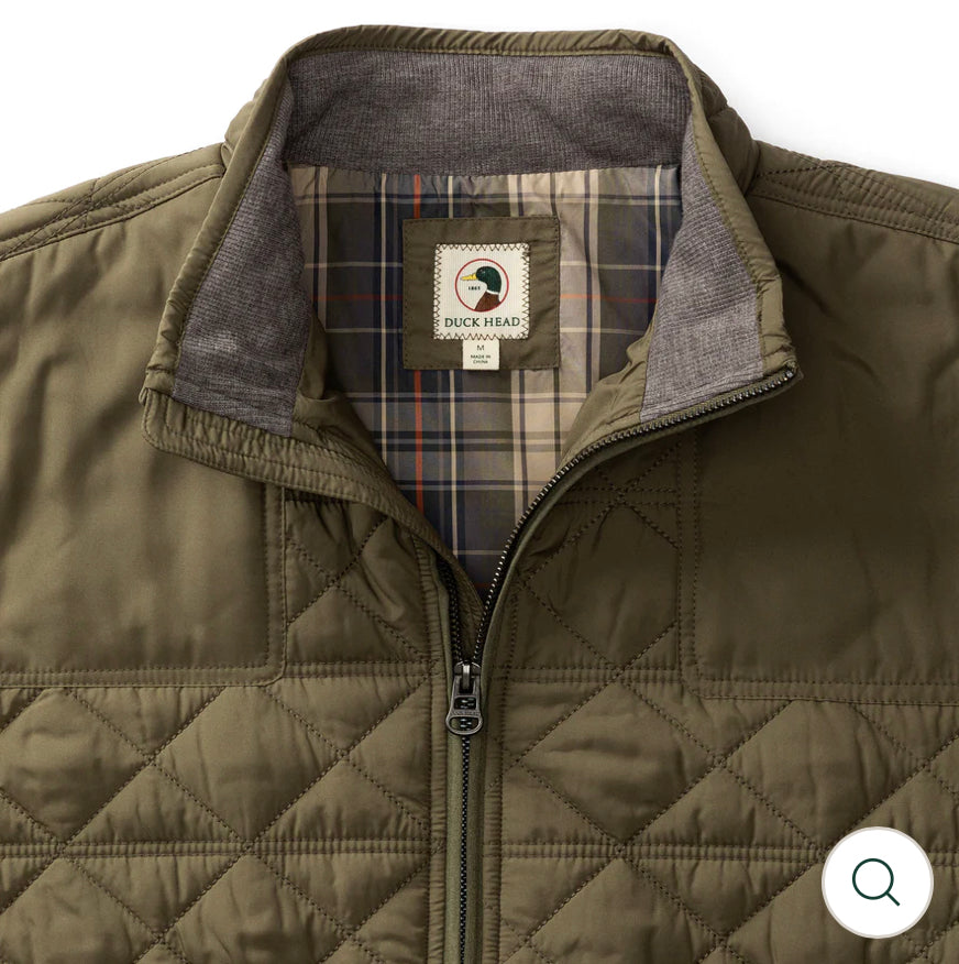 Duck Head Fremont Performance Quilted Jacket Dark Olive / L