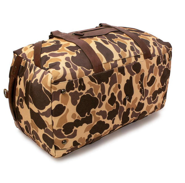 Campaign Waxed Canvas Large Duffle Bag in Smoke/Vintage Camo