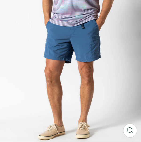 7" On The Fly Performance Short: Shadow Blue
