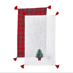 TARTAN AND TRADITIONS SET OF 2 DISH TOWELS WITH DECORATIVE TASSELS