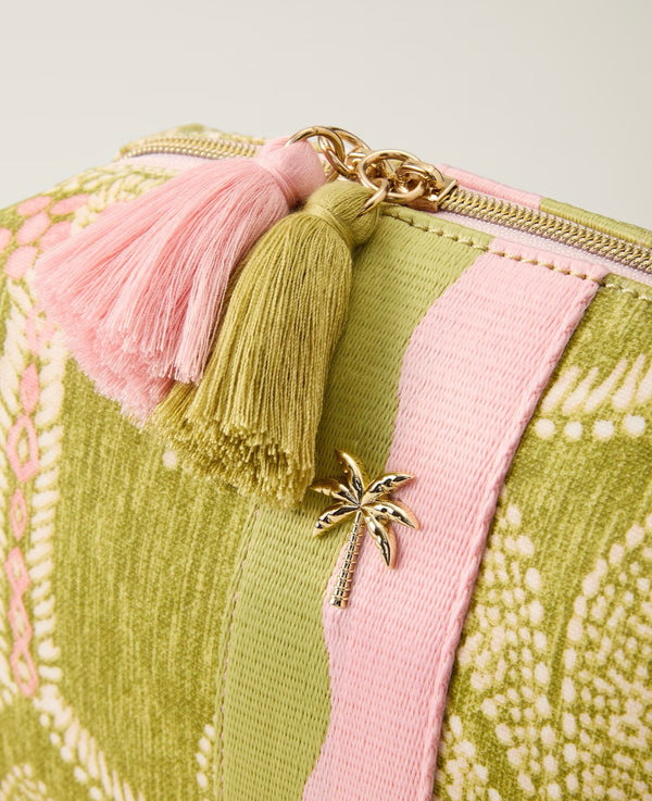 Large Cosmetic Pouch Castillo Green Palms