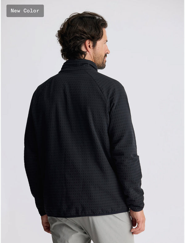 Men's Gridback Fleece Jacket: Black