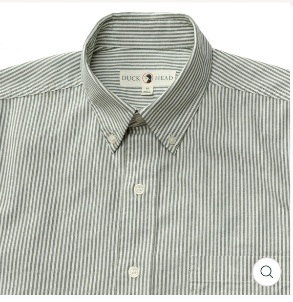 Cotton Oxford Sport Shirt
Collins Stripe: Pine Green