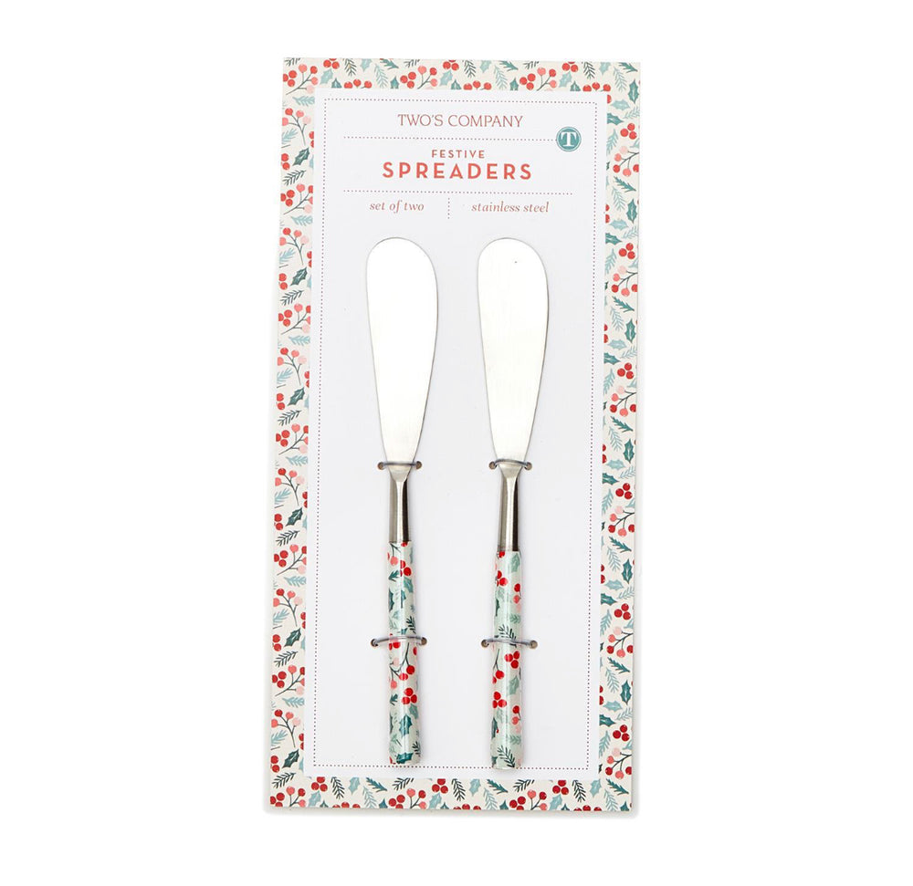 Holiday Holly Set of 2 Spreaders on Gift Card