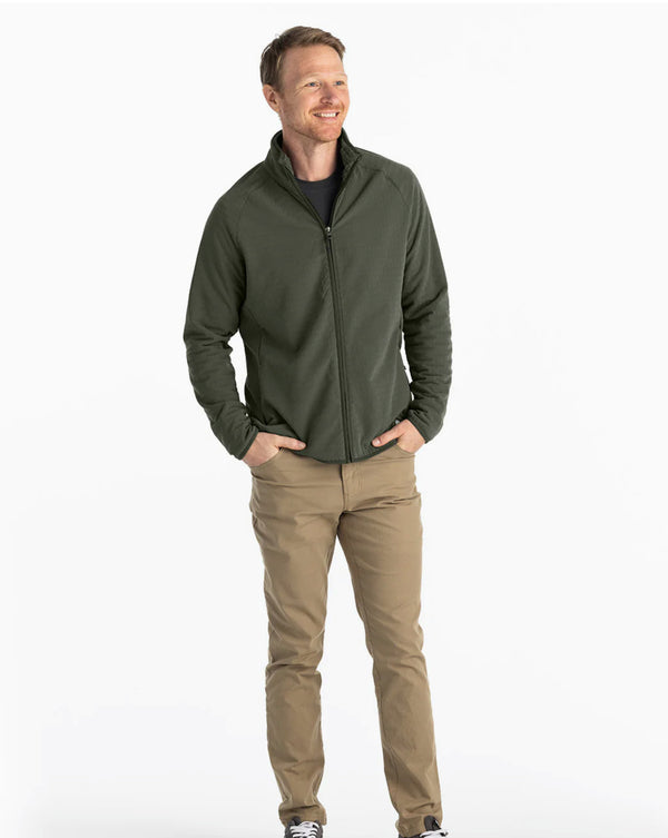 Men's Gridback Fleece Jacket: Dark Olive
