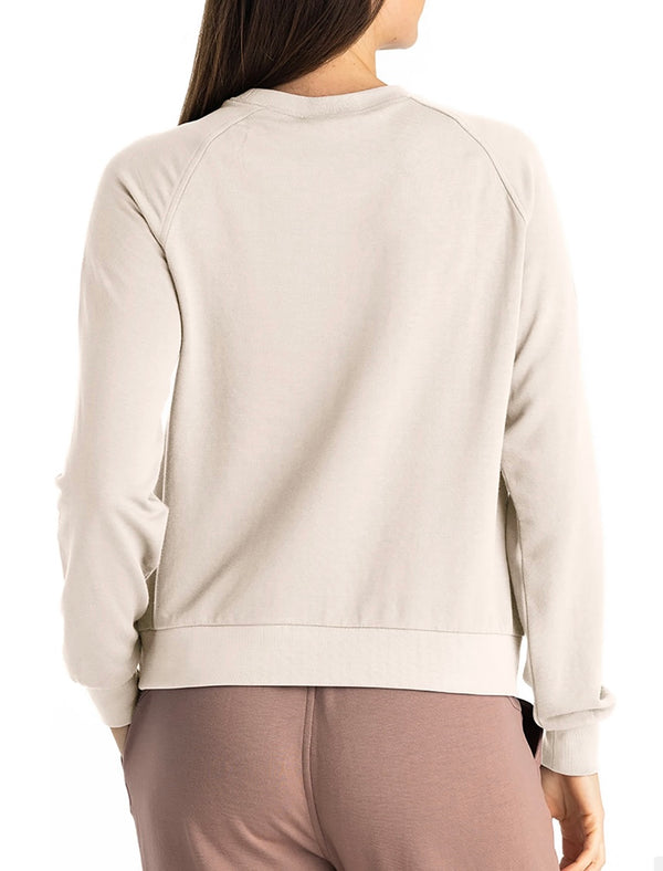 BAMBOO LIGHTWEIGHT FLEECE CREW - STONE