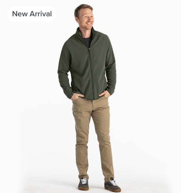 Men's Gridback Fleece Snap Pullover - Dark Olive