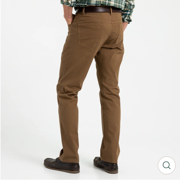 Pinpoint Canvas Five-Pocket: Umber Brown
